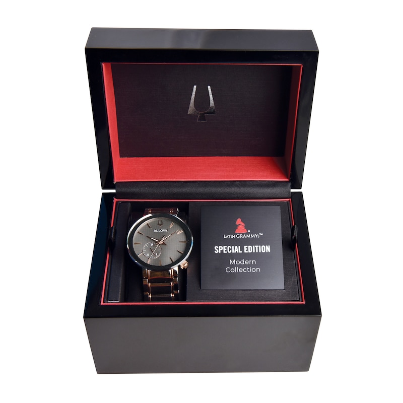 Main Image 6 of Ladies' Bulova Special Edition Latin GRAMMY® Two-Tone Watch with Textured Dial (Model: 98L309)