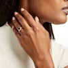 Thumbnail Image 2 of 1-1/3 CT. T.W. Black and White Diamond Frame Engagement Ring in 14K Gold