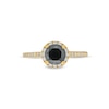 Thumbnail Image 4 of 1-1/3 CT. T.W. Black and White Diamond Frame Engagement Ring in 14K Gold