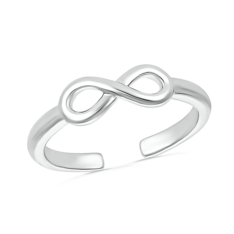 Main Image 1 of Sideways Infinity Symbol Toe Ring in Sterling Silver