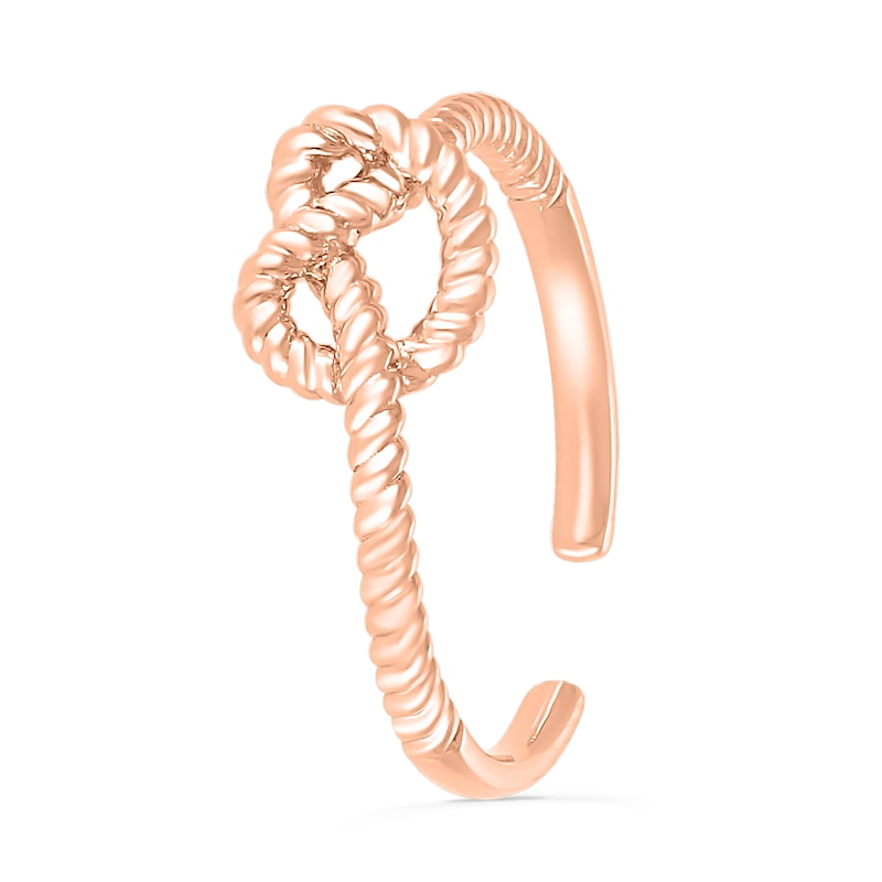 HeartShaped Rope Knot Toe Ring in 10K Rose Gold Zales