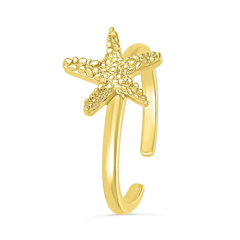 Main Image 2 of Textured Starfish Toe Ring in 10K Gold