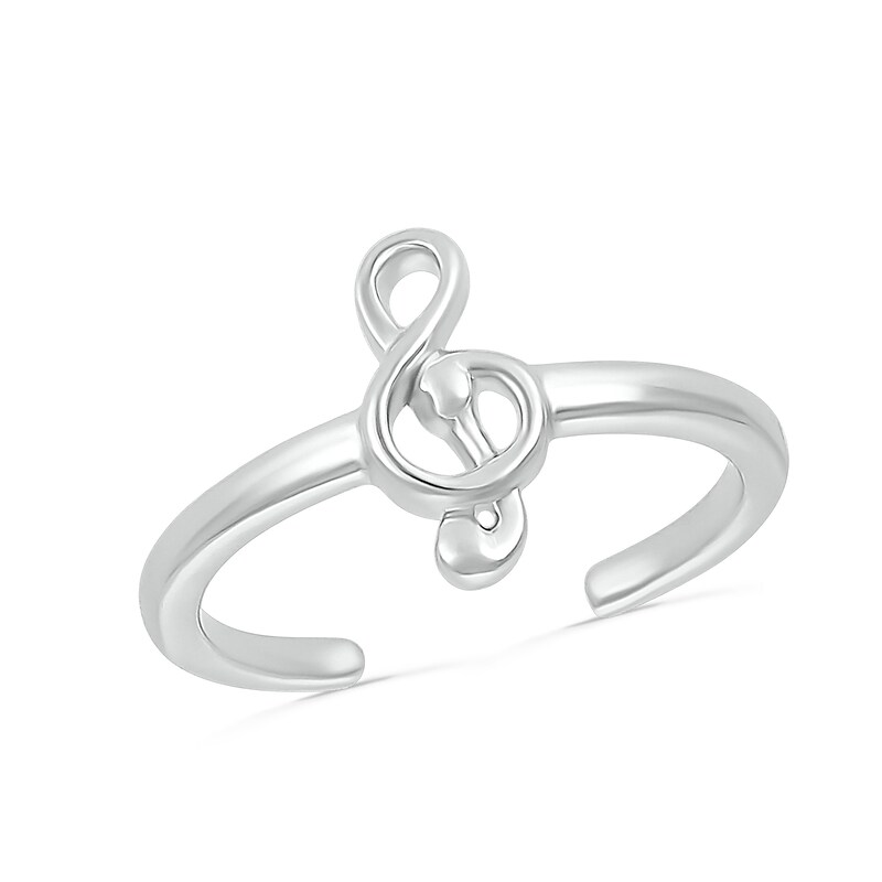 Treble Clef Music Note Toe Ring in Sterling Silver Zales
