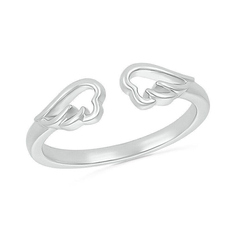 Main Image 1 of Angel Wings Wrap Toe Ring in 10K White Gold
