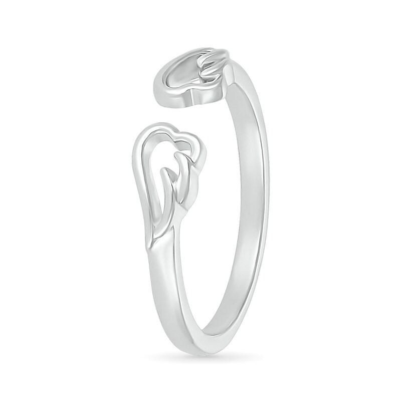 Main Image 2 of Angel Wings Wrap Toe Ring in 10K White Gold