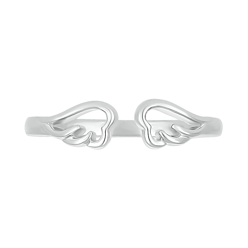 Main Image 3 of Angel Wings Wrap Toe Ring in 10K White Gold