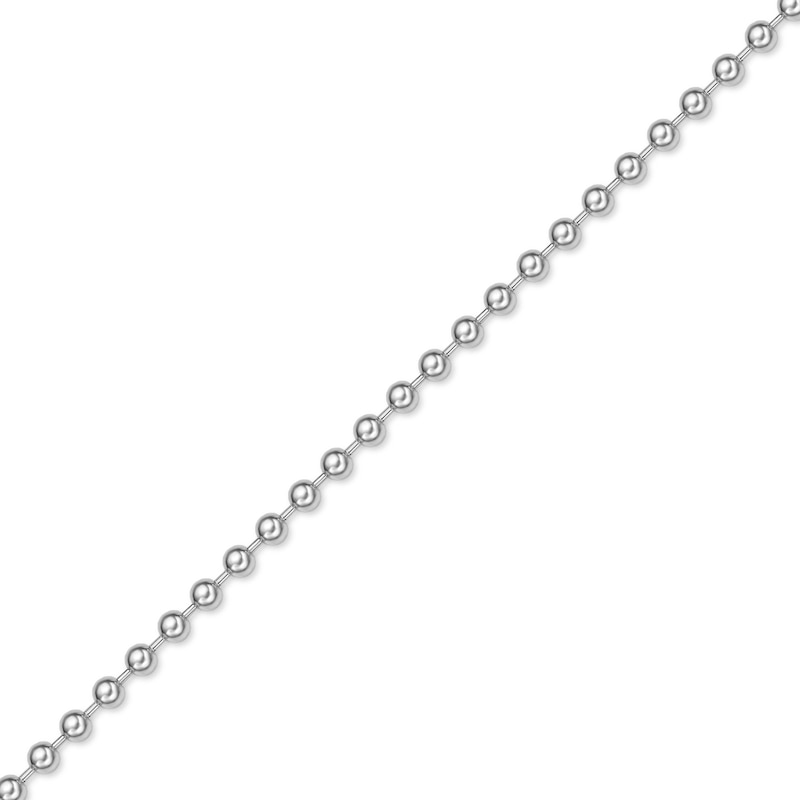 Main Image 2 of Men's 4.0mm Bead Chain Necklace in Solid Stainless Steel  - 20"