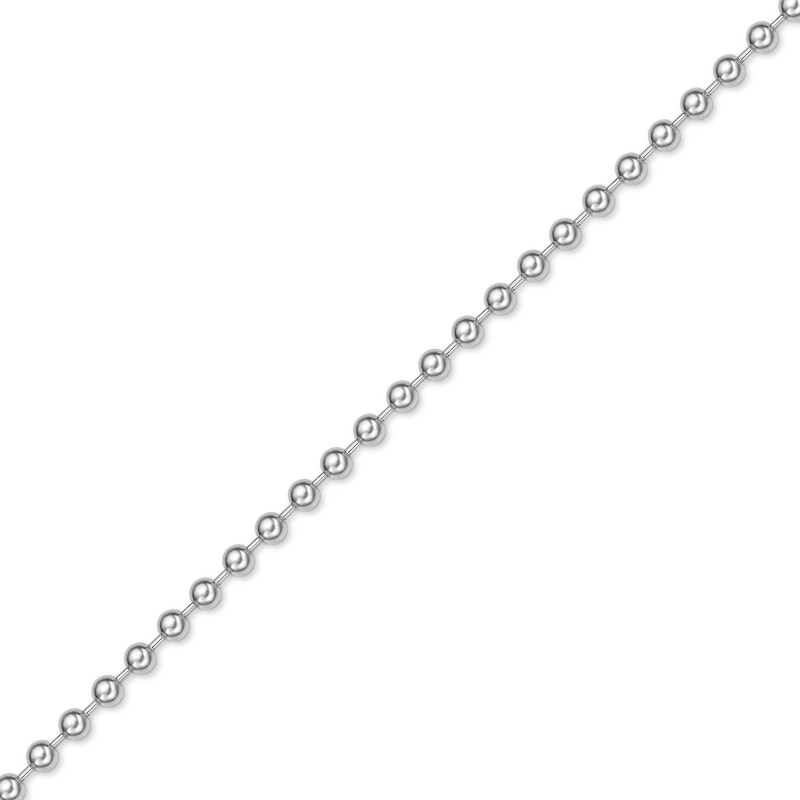 Main Image 2 of Men's 4.0mm Bead Chain Necklace in Solid Stainless Steel  - 24"