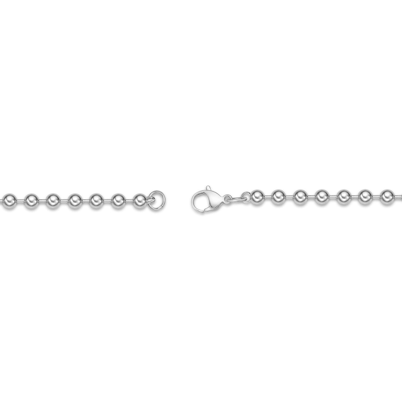 Main Image 3 of Men's 4.0mm Bead Chain Necklace in Solid Stainless Steel  - 24"