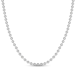 Men's 6.0mm Bead Chain Necklace in Solid Stainless Steel  - 20"