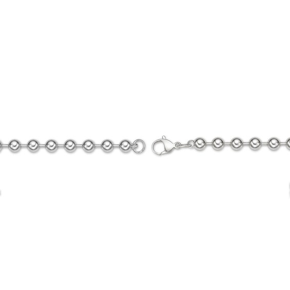 Men's 6.0mm Bead Chain Necklace in Solid Stainless Steel