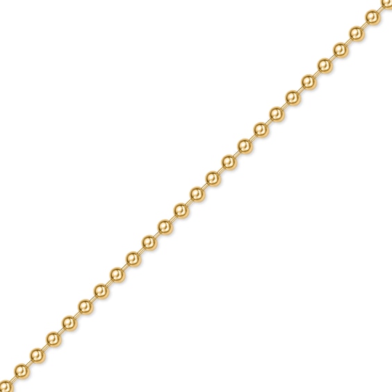 Men's 4.0mm Bead Gold-Tone Chain Necklace in Solid Stainless Steel with Yellow Ion-Plate