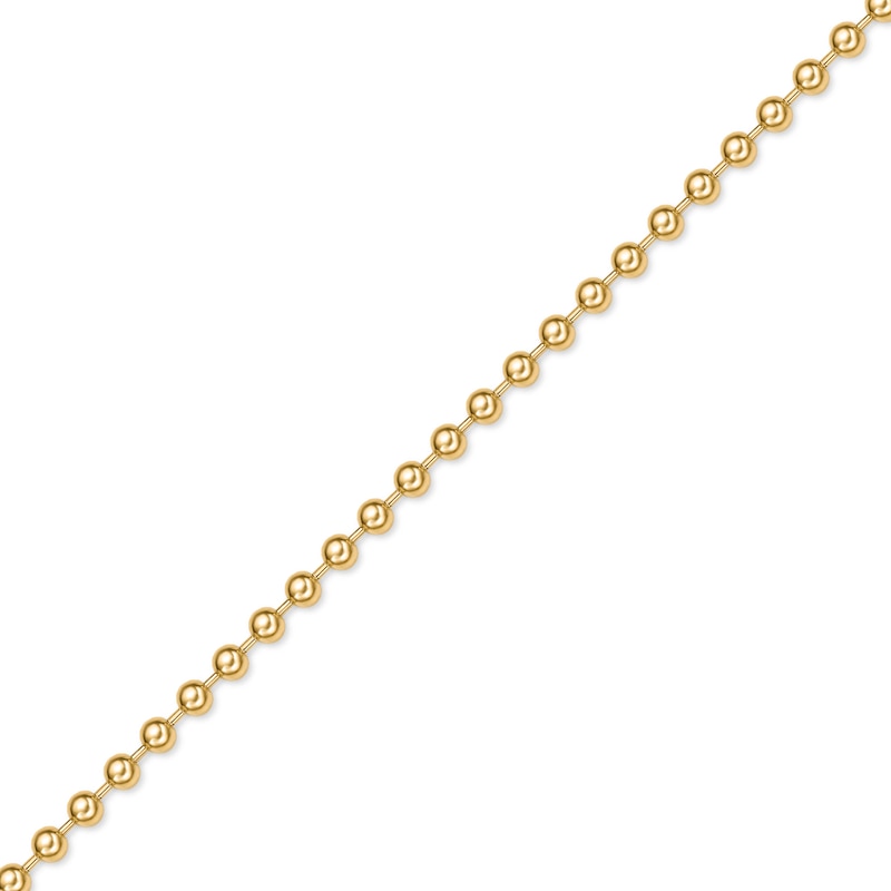 Main Image 2 of Men's 4.0mm Bead Gold-Tone Chain Necklace in Solid Stainless Steel  with Yellow Ion-Plate - 20"