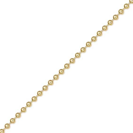 Men's 4.0mm Bead Gold-Tone Chain Necklace in Solid Stainless Steel with Yellow Ion-Plate