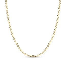 Men's 4.0mm Bead Gold-Tone Chain Necklace in Solid Stainless Steel  with Yellow Ion-Plate - 24"