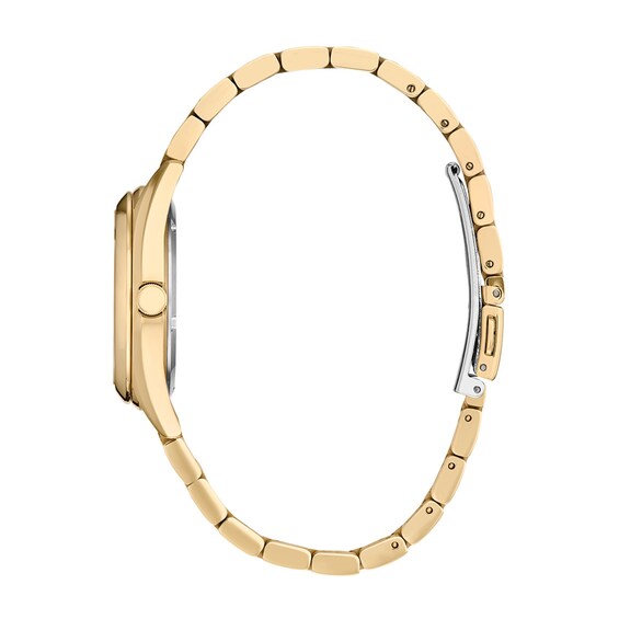 Ladies' Citizen Eco-DriveÂ® Diamond Accent Gold-Tone Watch with Mother-of-Pearl Dial (Model: Ew2702-59D)