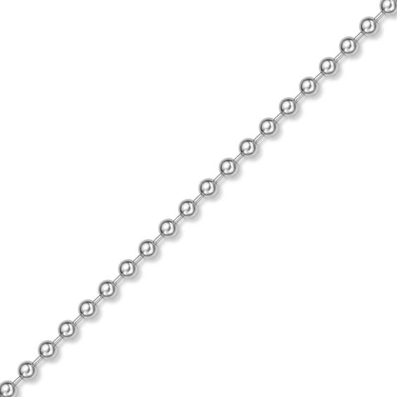 Men's 6.0mm Bead Chain Necklace in Solid Stainless Steel - 24"