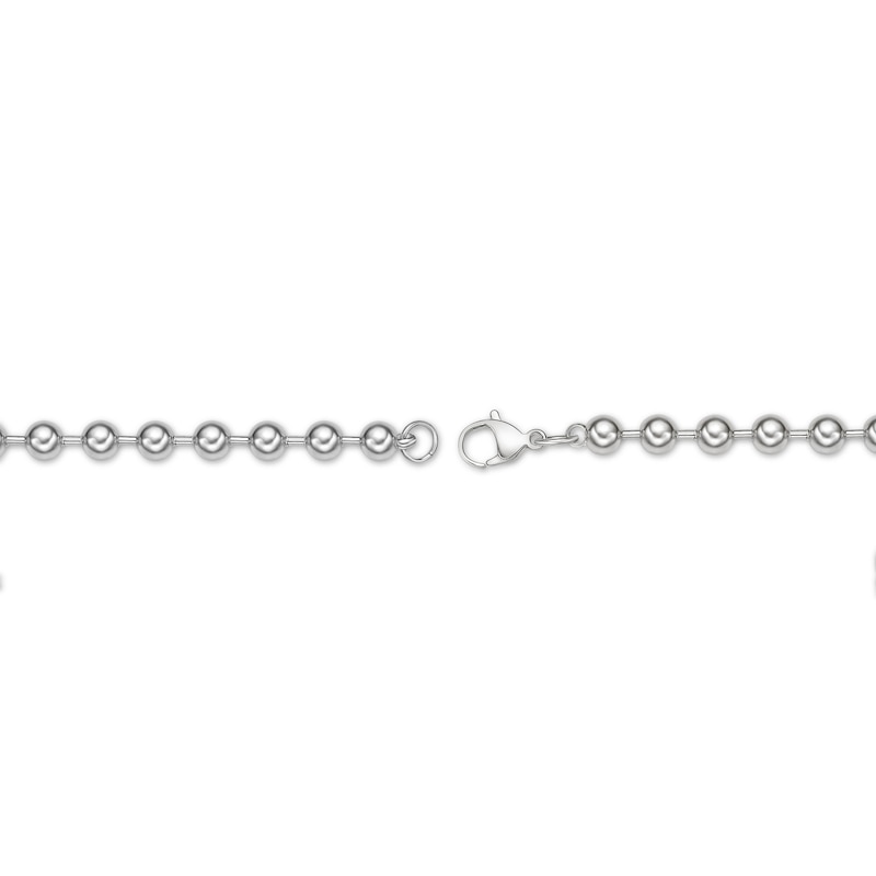 Main Image 3 of Men's 6.0mm Bead Chain Necklace in Solid Stainless Steel  - 24&quot;