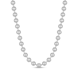 Men's 8.0mm Bead Chain Necklace in Solid Stainless Steel  - 24"
