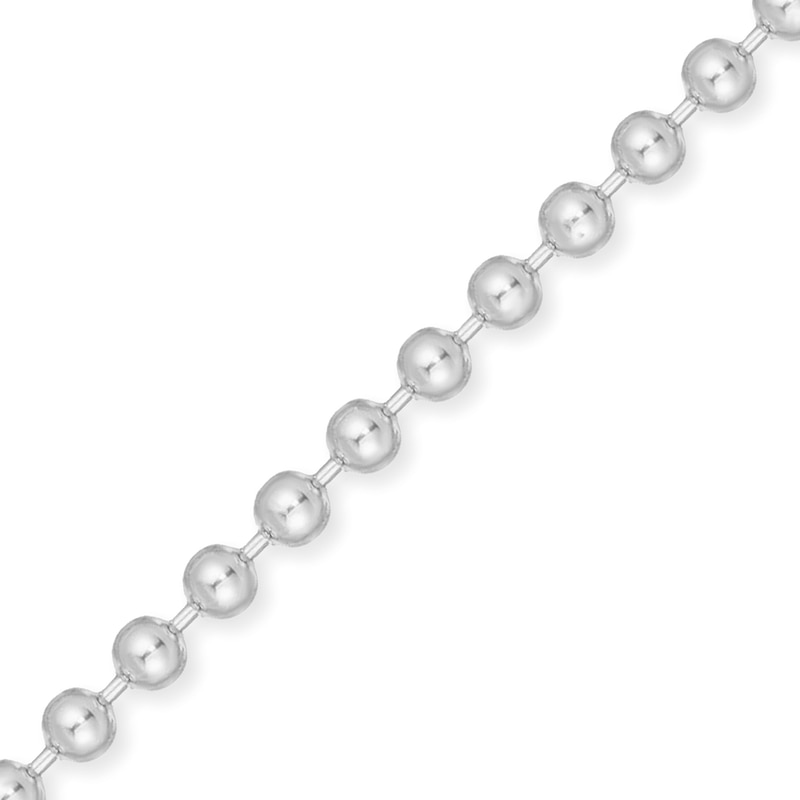 Main Image 3 of Men's 8.0mm Bead Chain Necklace in Solid Stainless Steel  - 24"