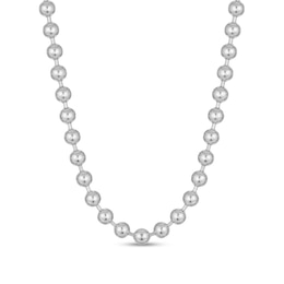 Men's 8.0mm Bead Chain Necklace in Solid Stainless Steel  - 30"