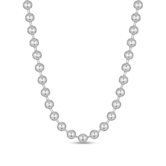 Men's 8.0mm Bead Chain Necklace in Solid Stainless Steel - 30"