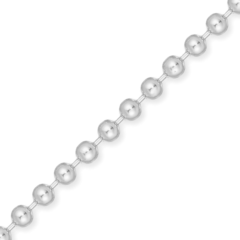 Main Image 3 of Men's 8.0mm Bead Chain Necklace in Solid Stainless Steel  - 30"