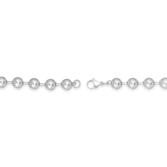 Men's 10.0mm Bead Chain Necklace in Solid Stainless Steel