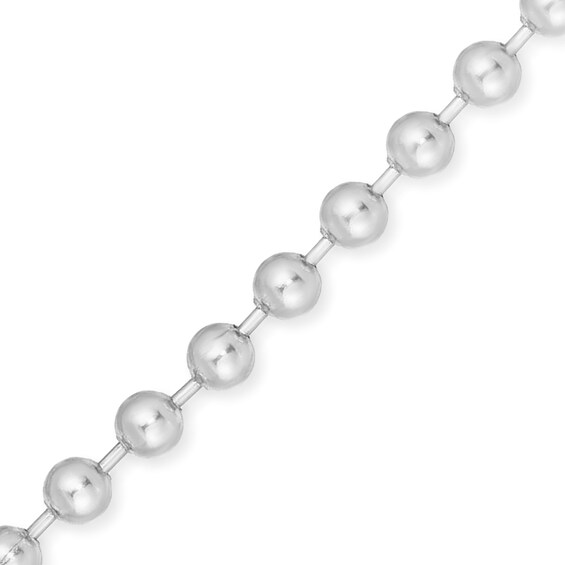 Men's 10.0mm Bead Chain Necklace in Solid Stainless Steel