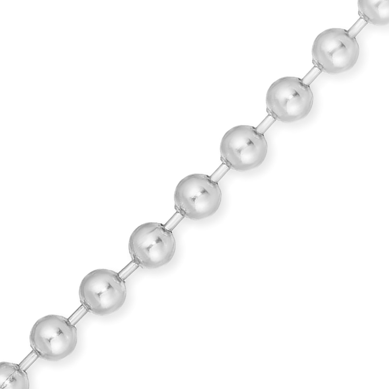 Main Image 3 of Men's 10.0mm Bead Chain Necklace in Solid Stainless Steel  - 20"
