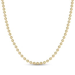 Men's 6.0mm Bead Gold-Tone Chain Necklace in Solid Stainless Steel  with Yellow Ion-Plate - 20"