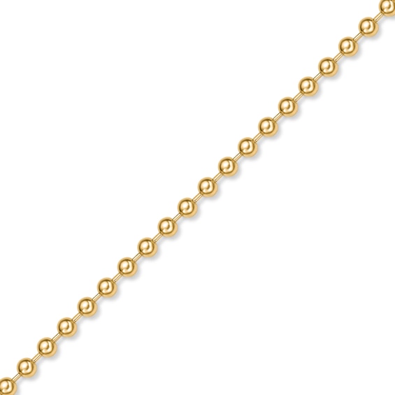 Men's 6.0mm Bead Gold-Tone Chain Necklace in Solid Stainless Steel with Yellow Ion-Plate - 20"