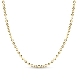Men's 6.0mm Bead Gold-Tone Chain Necklace in Solid Stainless Steel  with Yellow Ion-Plate - 24"