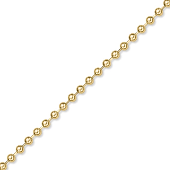 Men's 6.0mm Bead Gold-Tone Chain Necklace in Solid Stainless Steel with Yellow Ion-Plate