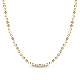 Men's 6.0mm Bead Gold-Tone Chain Necklace in Solid Stainless Steel  with Yellow Ion-Plate - 30"