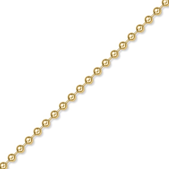Men's 6.0mm Bead Gold-Tone Chain Necklace in Solid Stainless Steel with Yellow Ion-Plate - 30"