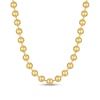 Thumbnail Image 1 of Men's 8.0mm Bead Gold-Tone Chain Necklace in Solid Stainless Steel  with Yellow Ion-Plate - 22"