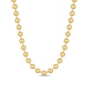Thumbnail Image 1 of Men's 8.0mm Bead Gold-Tone Chain Necklace in Solid Stainless Steel  with Yellow Ion-Plate - 30"