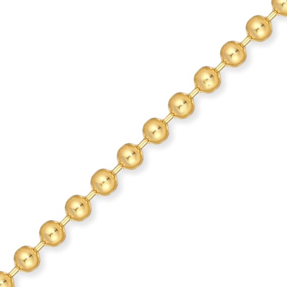 Men's 8.0mm Bead Gold-Tone Chain Necklace in Solid Stainless Steel with Yellow Ion-Plate - 30"
