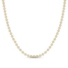 Thumbnail Image 1 of Men's 6.0mm Bead Gold-Tone Chain Necklace in Solid Stainless Steel  with Yellow Ion-Plate - 22"