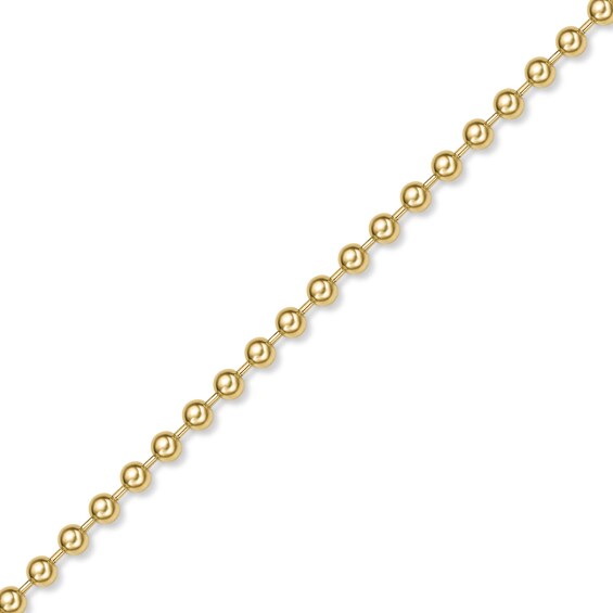 Men's 6.0mm Bead Gold-Tone Chain Necklace in Solid Stainless Steel with Yellow Ion-Plate - 22"