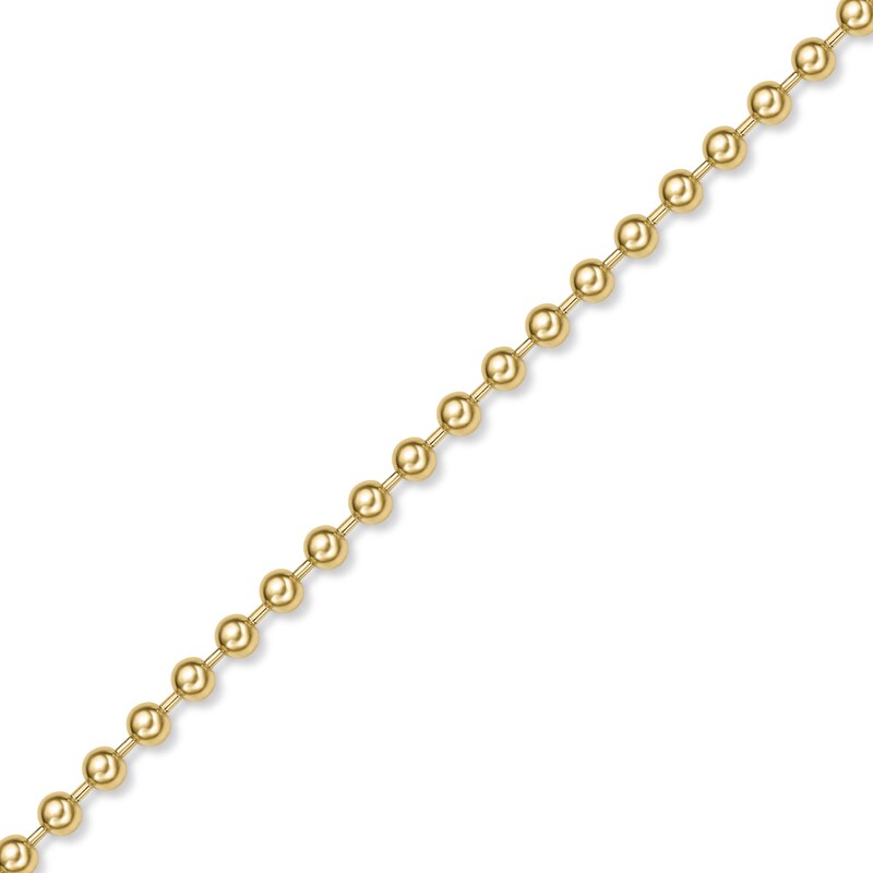 Main Image 2 of Men's 6.0mm Bead Gold-Tone Chain Necklace in Solid Stainless Steel  with Yellow Ion-Plate - 22"