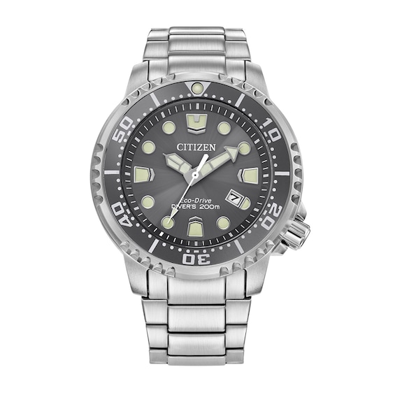 Men's Citizen Eco-DriveÂ® Promaster Marine Watch with Sunray Grey Dial (Model: Bn0167-50H)