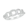 Thumbnail Image 1 of 1/5 CT. T.W. Diamond Curb Chain Ring in Sterling Silver