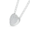 Thumbnail Image 2 of 1/5 CT. T.W. Diamond Heart Pendant in Sterling Silver - 20"