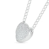 Thumbnail Image 2 of 1/5 CT. T.W. Diamond Heart Pendant in Sterling Silver - 20"