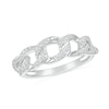 Thumbnail Image 1 of 1/5 CT. T.W. Diamond Curb Chain Ring in Sterling Silver