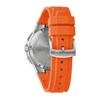 Thumbnail Image 3 of Men's Bulova Maquina Silver-Tone Chronograph Orange Strap Watch with Blue Dial (Model: 96B407)