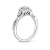 Thumbnail Image 3 of 1 CT. T.W. Diamond Cushion Frame Split Shank Past Present Future® Engagement Ring in 14K White Gold (I/I2)