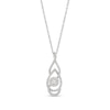 Thumbnail Image 0 of 1/3 CT. T.W. Multi-Diamond Flame Infinity Overlay Pendant in Sterling Silver